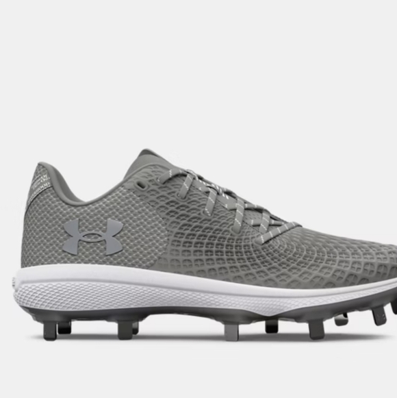 Under Armour Womens UA Glyde 2 MT Softball Cleats 11 Grey/Silver MSRP$95 - Picture 1 of 7